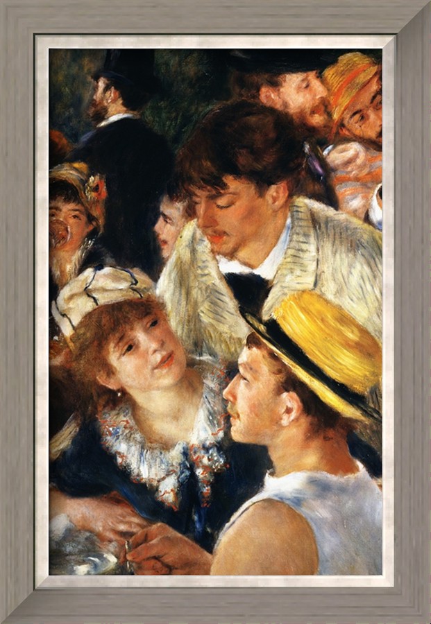 Detail Showing Figures from The Luncheon of the Boating Party - Pierre-Auguste Renoir painting on canvas